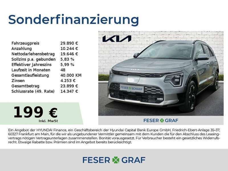 Stahlgrau Gebraucht 2024 Kia e-Niro Inspiration SUV | 29.890 € (Superpreis) - Bild 1/4