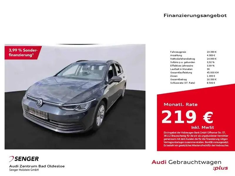 Grau Gebraucht 2021 VW Golf VIII Life Kombi | 19.180 € (Fairer Preis) - Bild 1/1