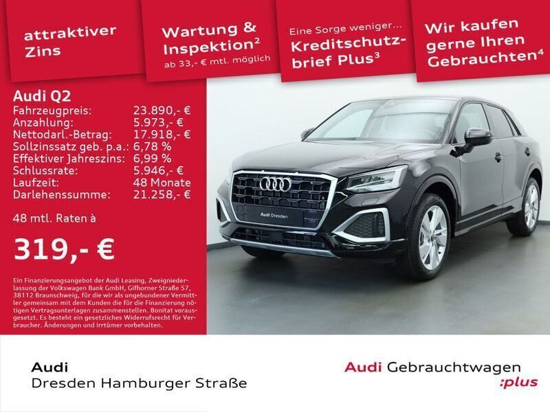 Gebraucht Audi Q2 Advanced Plus 110 PS (80 kW) 2024 Brillantschwarz SUV