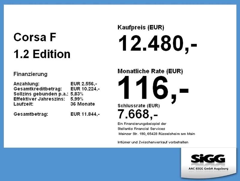 Gebraucht Opel Corsa Edition 75 PS (55 kW) 2022 Aluminium silb/kristall silb Limousine