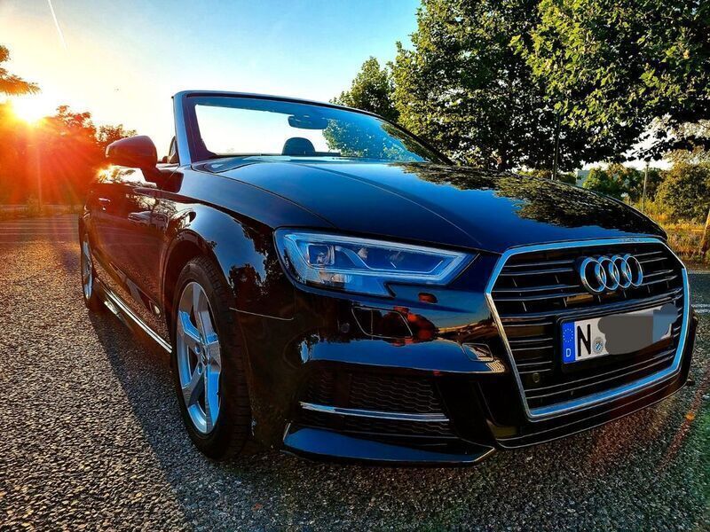 Schwarz Gebraucht 2017 Audi A3 Cabriolet S-Line Cabrio | 18.100 € (Superpreis) - Bild 1/4