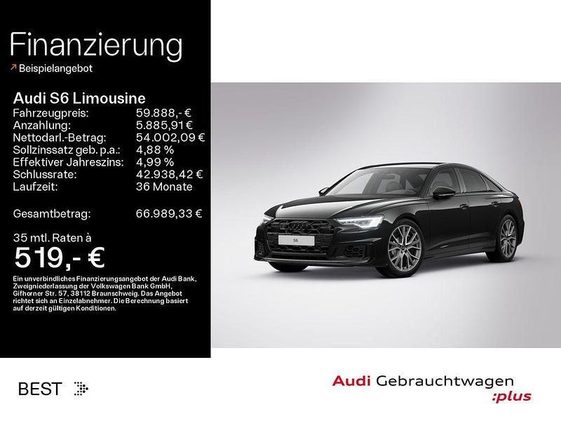 Brillantschwarz Gebraucht 2024 Audi S6 Sport Limousine | 59.888 € (Superpreis) - Bild 1/3
