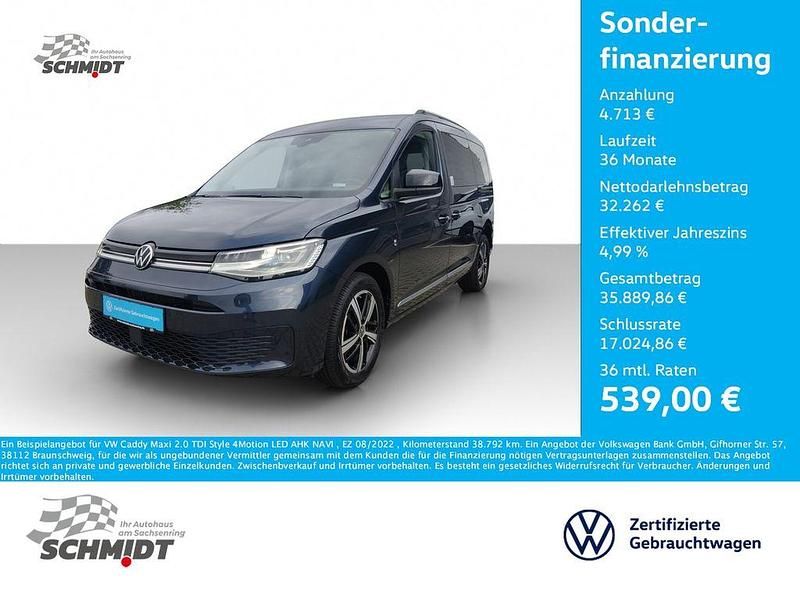 Blau Gebraucht 2022 VW Caddy Maxi Style Van / Kleinbus | 36.975 € (Fairer Preis) - Bild 1/4