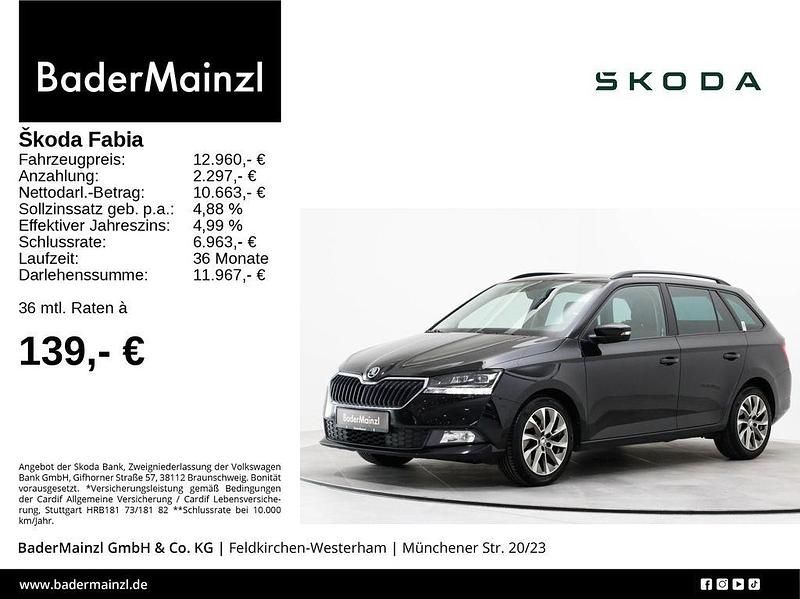 Schwarz Gebraucht 2022 Skoda Fabia Ambition Kombi | 12.960 € (Fairer Preis) - Bild 1/1