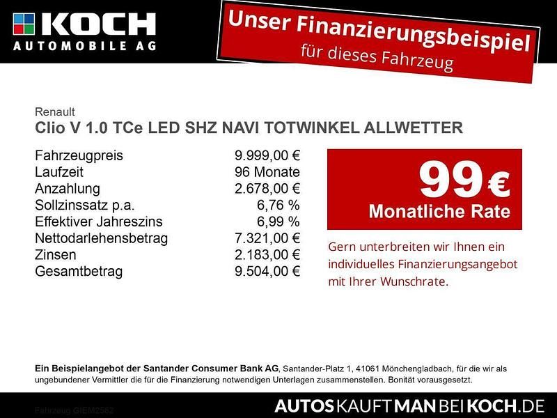Gebraucht Renault Clio V 101 PS (74 kW) 2020 Blau Kleinwagen