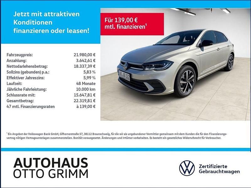 Silber (ivory silver metallic) Gebraucht 2025 VW Polo Move Kleinwagen | 21.480 € (Fairer Preis) - Bild 1/4