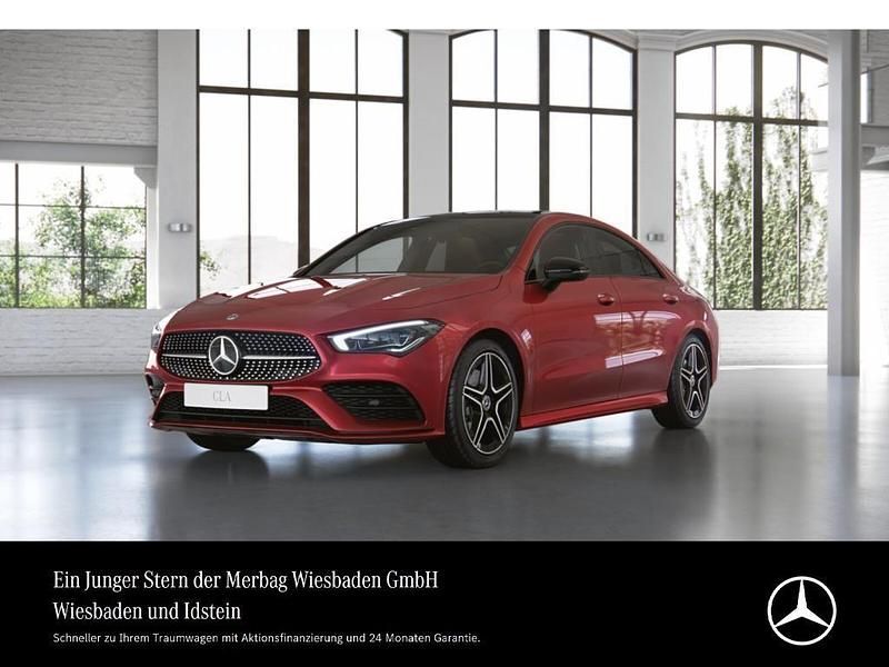 Patagonienrot bright Gebraucht 2020 Mercedes CLA250 AMG line Limousine | 34.890 € (Fairer Preis) - Bild 1/4