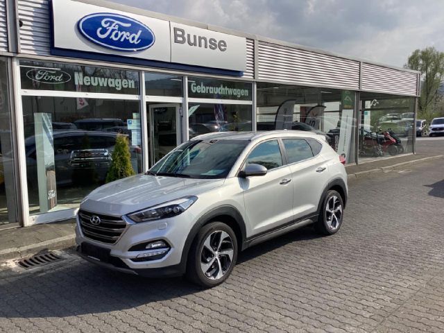 Platinum silver / mic Gebraucht 2017 Hyundai Tucson Premium SUV | 18.980 € (Etwas zu teuer) - Bild 1/4