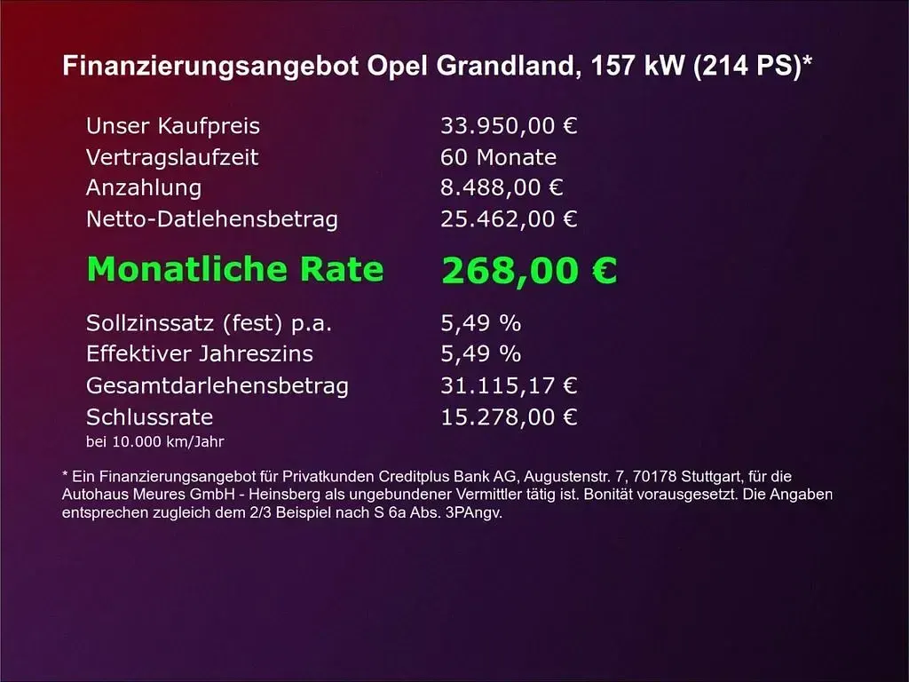 Gebraucht Opel Grandland Electric 156 kW (213 PS) 2024 Metallic) (bronze SUV
