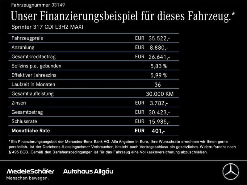 Arktikweiß Gebraucht 2023 Mercedes Sprinter Van | 35.521 € (Fairer Preis) - Bild 1/3