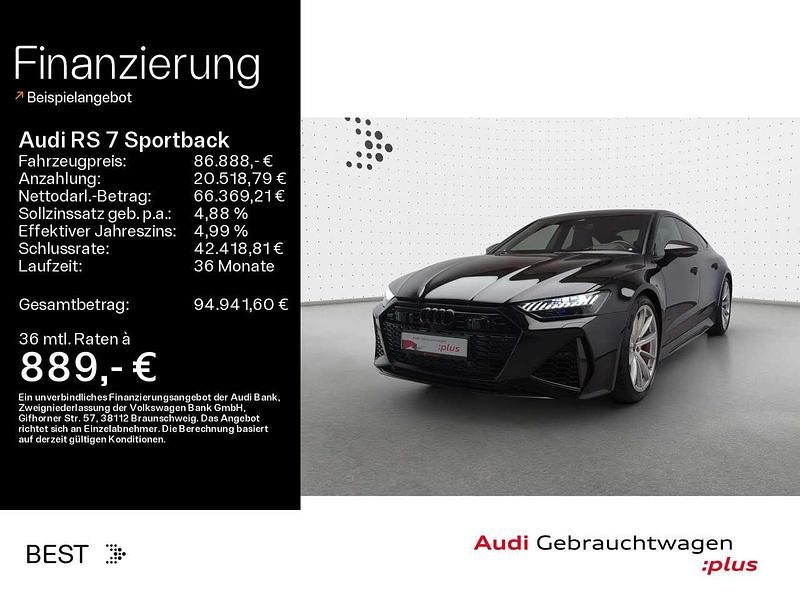 Mythosschwarz metallic Gebraucht 2021 Audi RS7 Kleinwagen | 86.888 € (Fairer Preis) - Bild 1/4