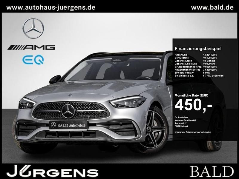 Metalliclack hightechsilber Gebraucht 2024 Mercedes C300 AMG Kombi | 47.770 € (Teuer) - Bild 1/4