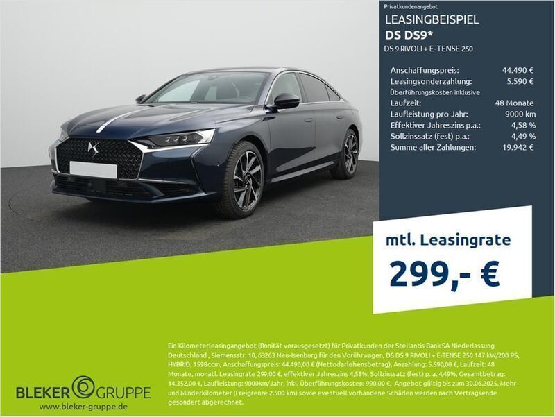 Blau Gebraucht 2024 DS Automobiles DS9 Rivoli Plus Limousine | 47.890 € (Etwas zu teuer) - Bild 1/3