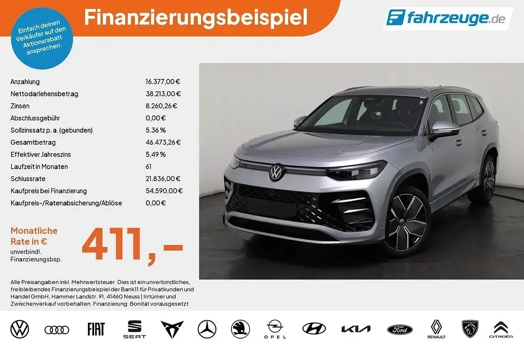 Nowe VW Tayron Edition 193 KM (141 kW) 2026 Srebrny SUV