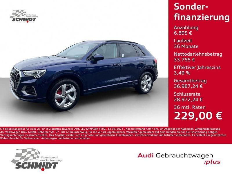 Blau Gebraucht 2024 Audi Q3 Advanced SUV | 40.650 € (Guter Preis) - Bild 1/4