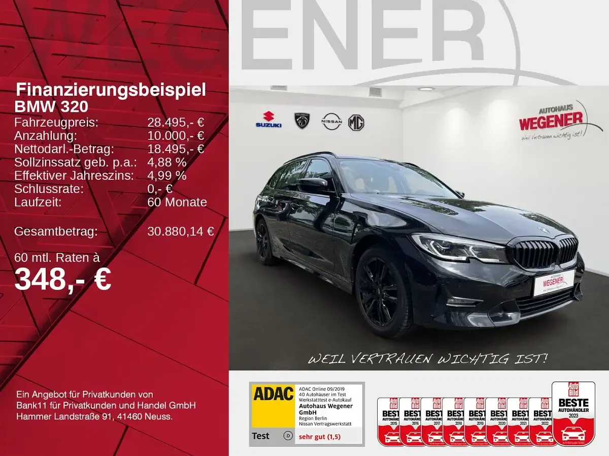 Gebraucht BMW 320 Shadowline 190 PS (139 kW) 2022 Schwarz Kombi