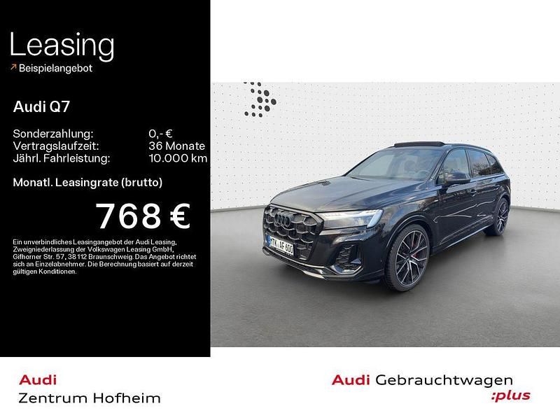 Mythosschwarz metallic Gebraucht 2025 Audi Q7 S-Line SUV | 83.990 € (Fairer Preis) - Bild 1/4