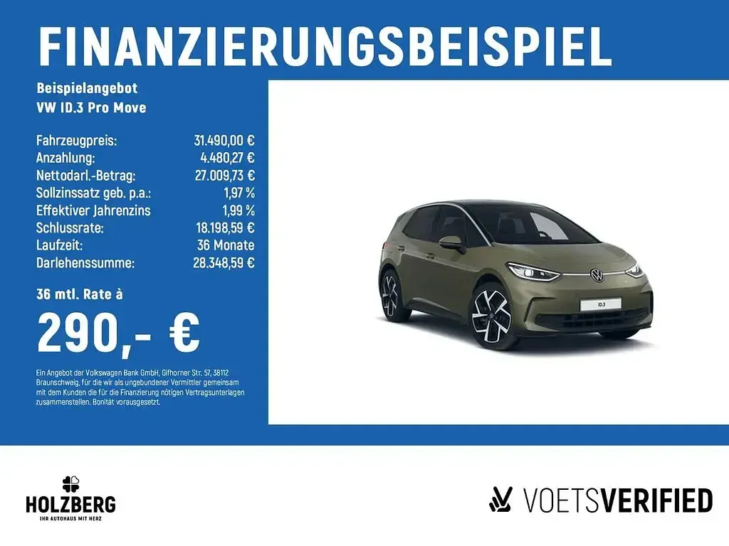 Brugt VW ID.3 Pro 150 kW (204 HK) 2024 Grøn Hatchback