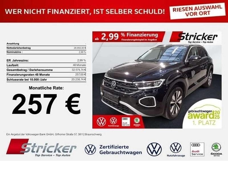 Schwarz Gebraucht 2025 VW T-Roc Goal SUV | 28.949 € (Superpreis) - Bild 1/3