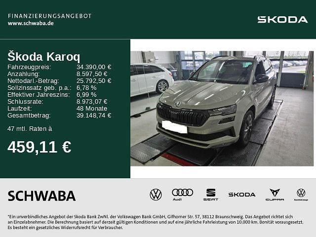 Grau Gebraucht 2024 Skoda Karoq SportLine SUV | 34.390 € (Fairer Preis) - Bild 1/4