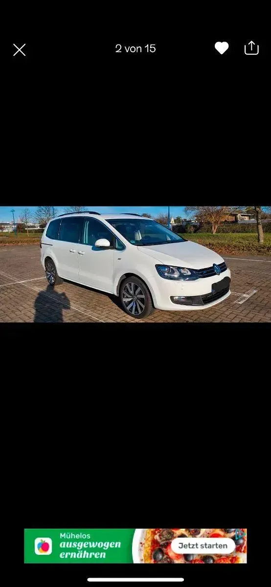 Gebraucht VW Sharan Comfortline 184 PS (135 kW) 2015 Weiß Van / Kleinbus