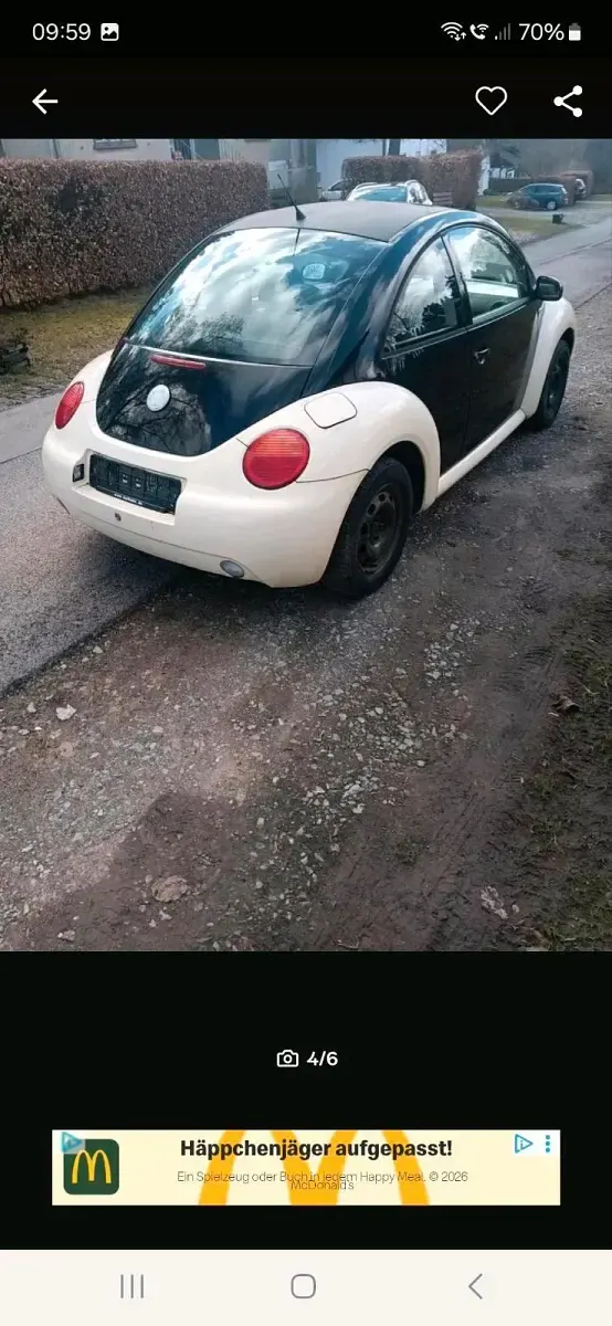 Gebraucht VW New Beetle 102 PS (75 kW) 2000 Schwarz Kleinwagen