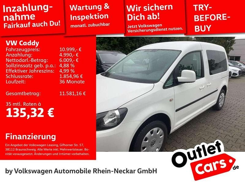Weiß Gebraucht 2015 VW Caddy Team Van / Kleinbus | 10.999 € (Fairer Preis) - Bild 1/1