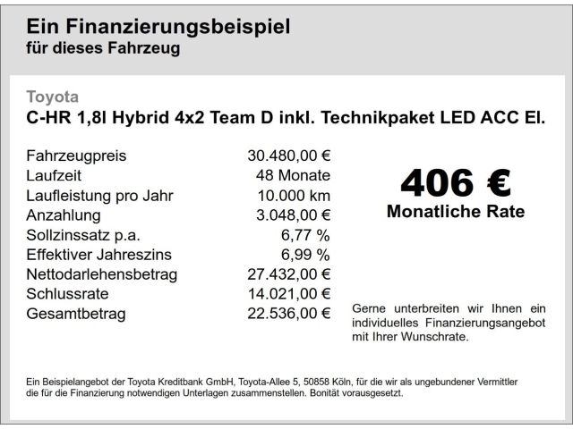 1l0)/ black (202) (silber Neu 2024 Toyota C-HR Team SUV | 30.480 € (Guter Preis) - Bild 1/1