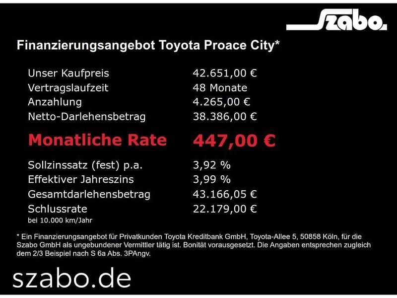 Blau Neu 2025 Toyota Proace Verso City Kombi | 42.651 € (Superpreis) - Bild 1/1