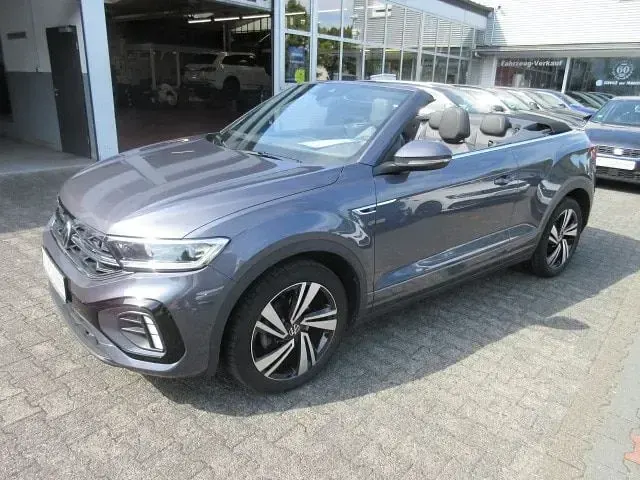 Gebraucht VW T-Roc Cabriolet R-line 150 PS (110 kW) 2022 Rauchgrau metallic schwarz Cabrio