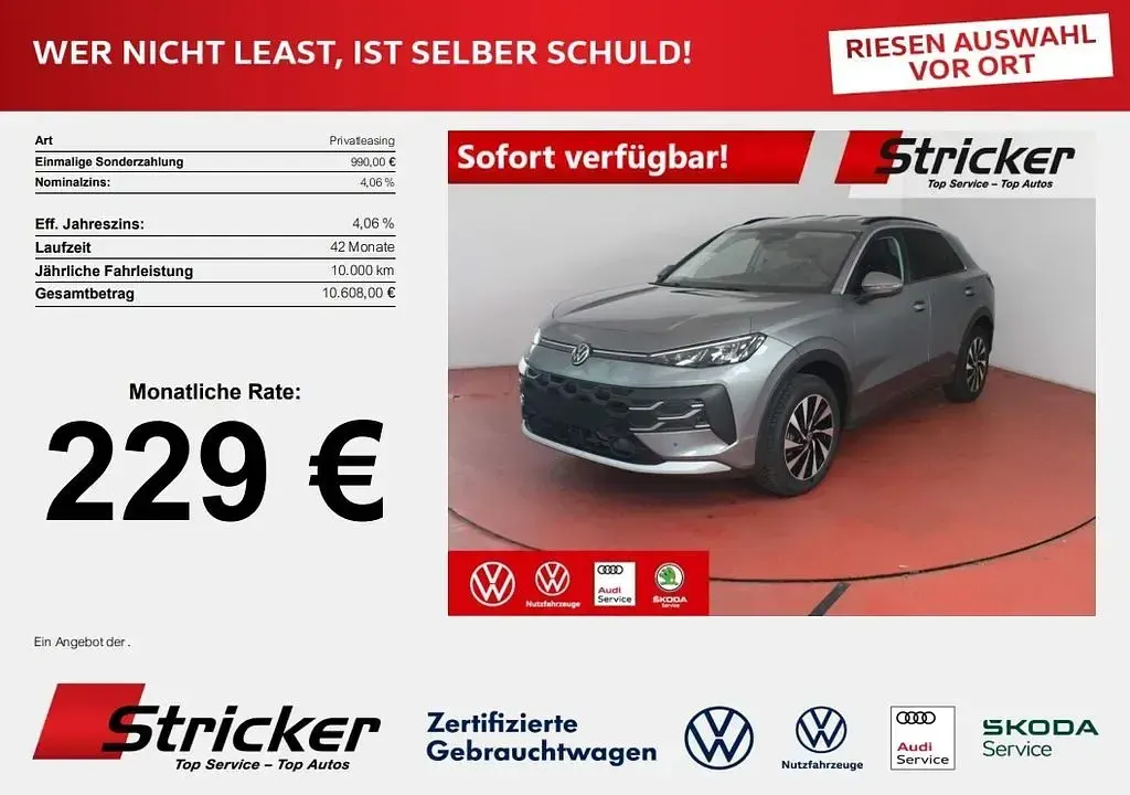 Neu VW T-Roc 116 PS (85 kW) 2026 Grau SUV