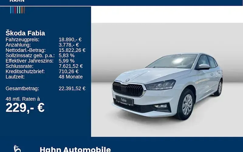 Gebraucht Skoda Fabia Essence 80 PS (58 kW) 2026 Moonweiß perleffekt Kleinwagen