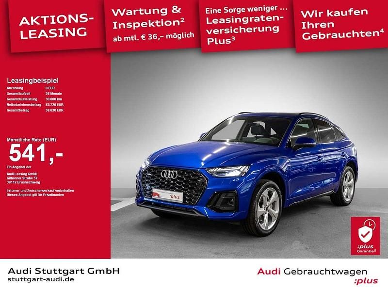 Ultrablau metallic Gebraucht 2024 Audi Q5 Sportback Ambiente SUV | 53.720 € (Teuer) - Bild 1/2