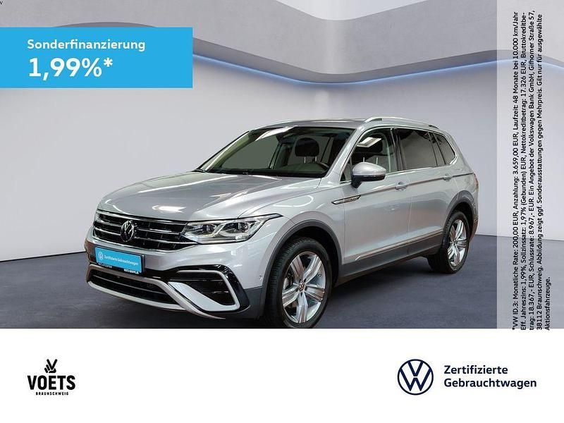 Pyritsilber metallic Gebraucht 2024 VW Tiguan Allspace Elegance SUV | 40.980 € (Guter Preis) - Bild 1/4