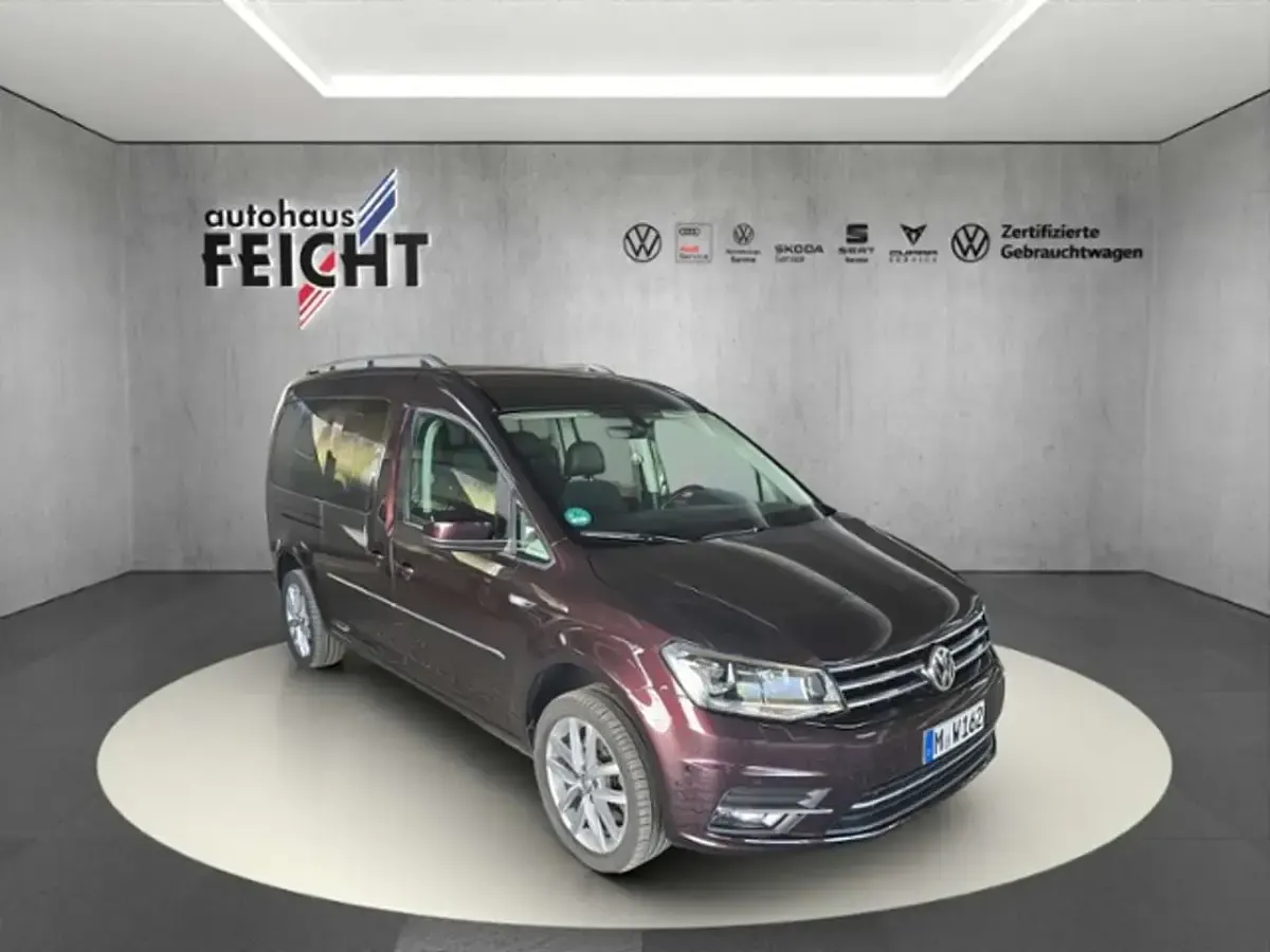 Gebraucht VW Caddy Highline 125 PS (91 kW) 2016 Black berry metallic Van / Kleinbus