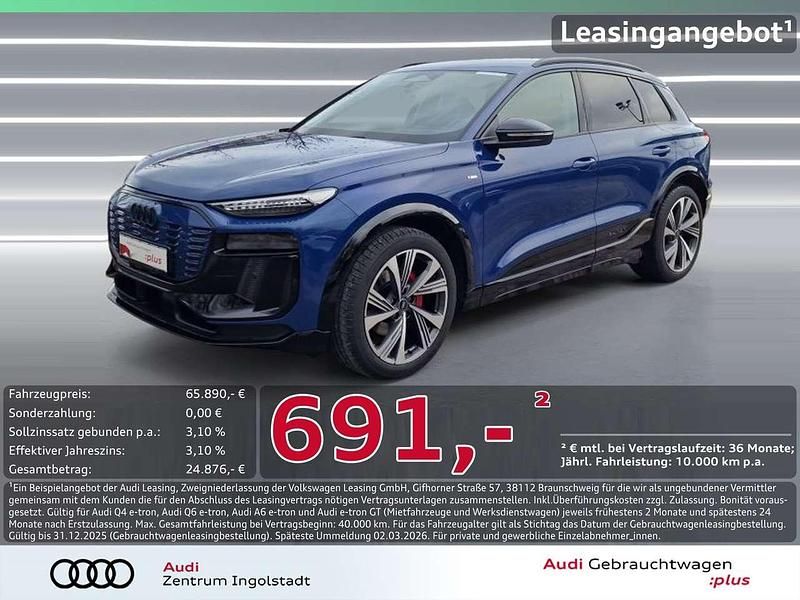 Blau Gebraucht 2025 Audi Q6 e-tron S-Line SUV | 63.890 € - Bild 1/3