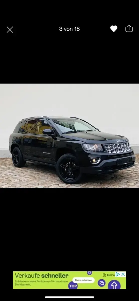 Gebraucht Jeep Compass 177 PS (130 kW) 2014 Schwarz SUV