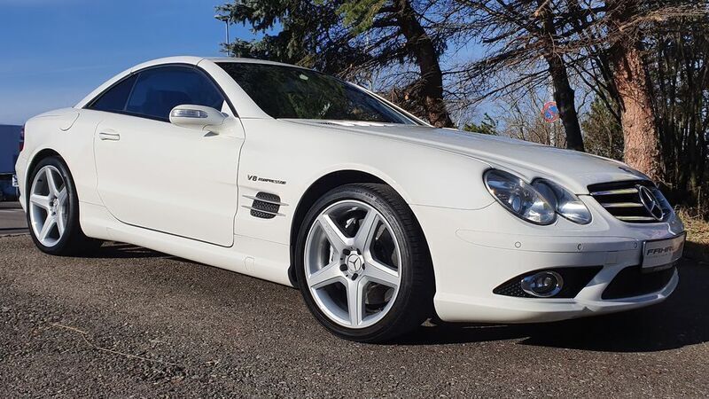 Alabasterweiß Gebraucht 2007 Mercedes SL55 AMG AMG Cabrio | 64.624 € - Bild 1/4