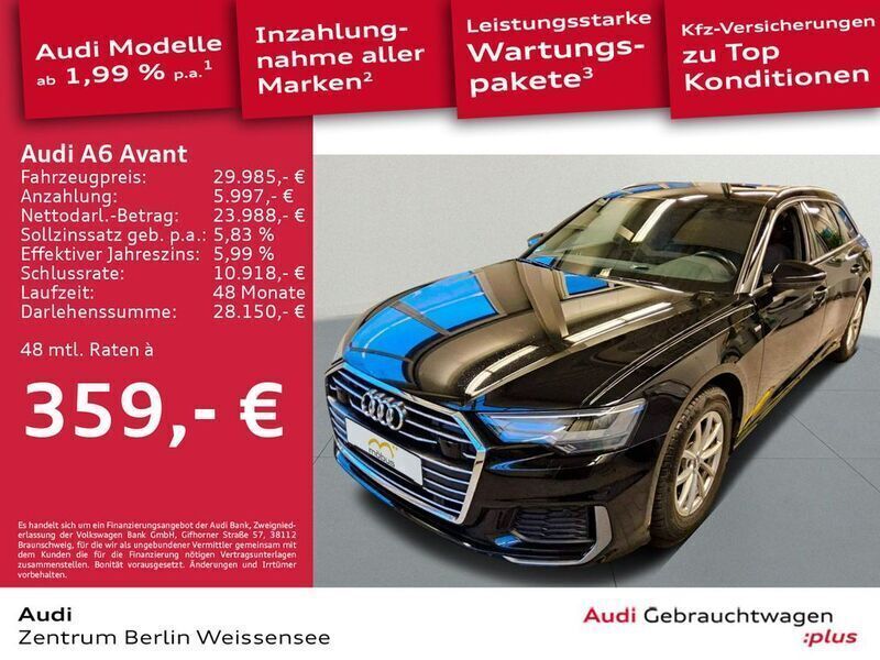 Schwarz Gebraucht 2020 Audi A6 Design Kombi | 29.985 € (Guter Preis) - Bild 1/4
