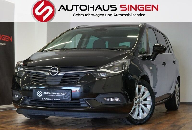 Schwarz (onyx schwarz) schwarz Gebraucht 2018 Opel Zafira Innovation Van / Kleinbus | 19.990 € (Teuer) - Bild 1/4
