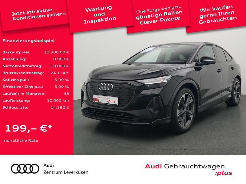 Mythosschwarz Gebraucht 2022 Audi Q4 e-tron S-Line SUV | 27.980 € (Guter Preis) - Bild 1/4
