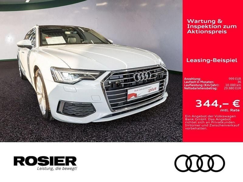 Gletscherweiß metallic Gebraucht 2022 Audi A6 Ambiente Kombi | 29.880 € (Superpreis) - Bild 1/4