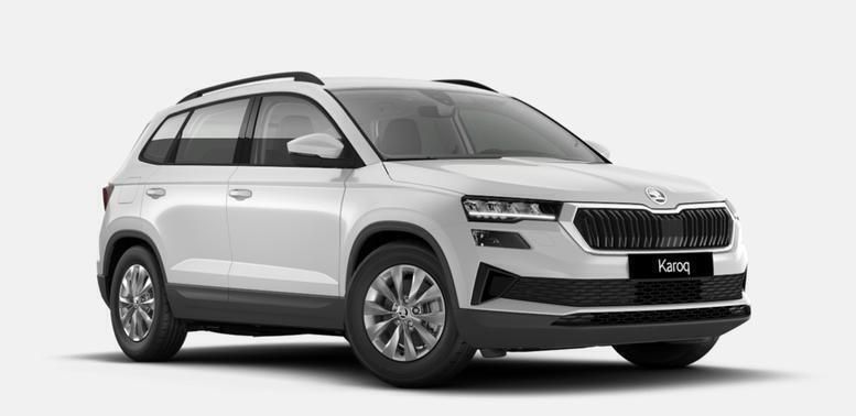 Moonweiß perleffekt Neu 2025 Skoda Karoq Selection SUV | 30.749 € (Etwas zu teuer) - Bild 1/3