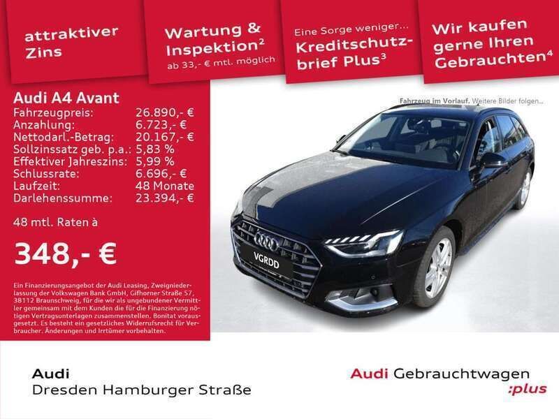 Gebraucht Audi A4 Design 204 PS (150 kW) 2021 Brillantschwarz Kombi