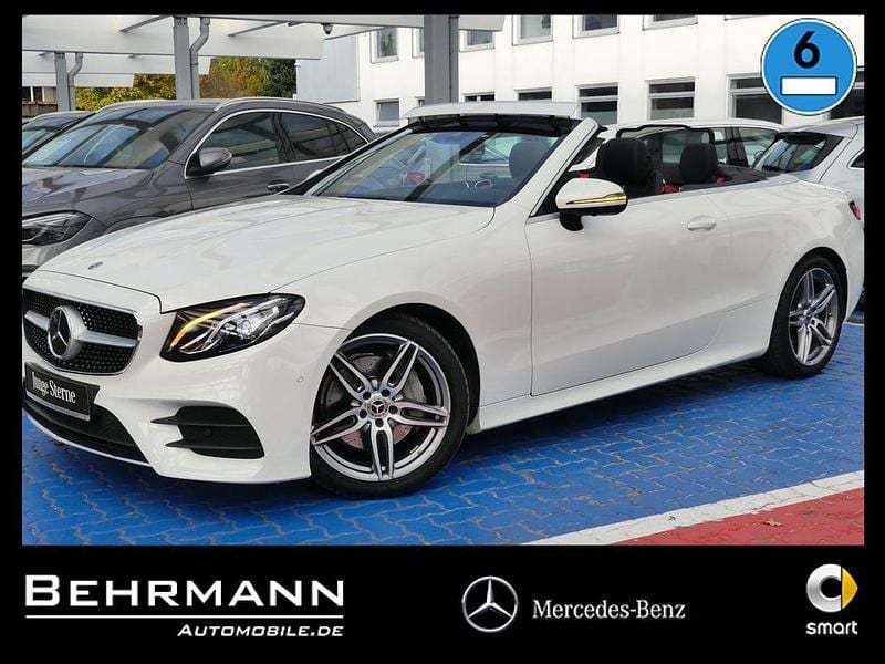 Designo diamantweiß bright Gebraucht 2019 Mercedes E200 AMG line Cabrio | 34.890 € (Fairer Preis) - Bild 1/4