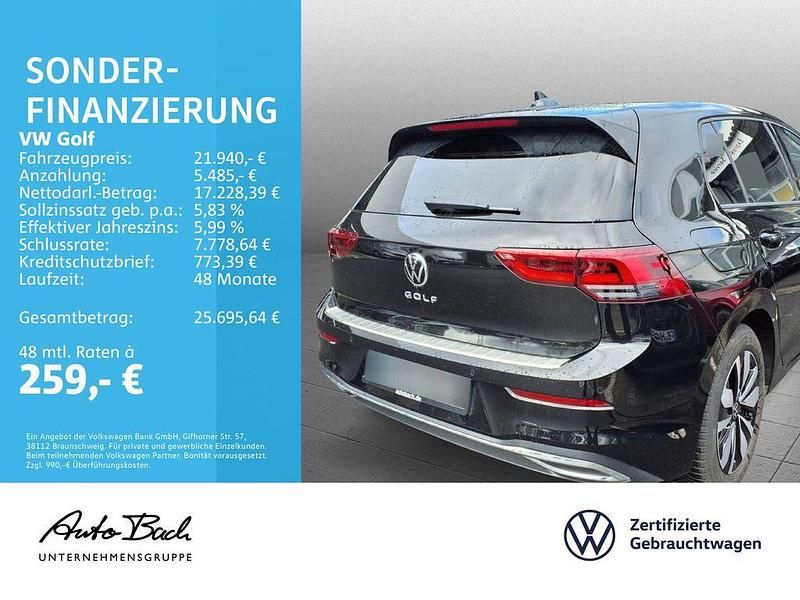 Gebraucht VW Golf VIII Move 150 PS (110 kW) 2024 Schwarz Limousine