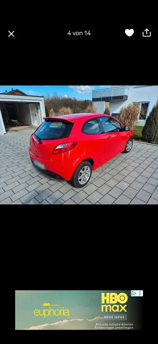 Usado Mazda 2 102 HP (75 kW) 2009 Vermelho Citadino