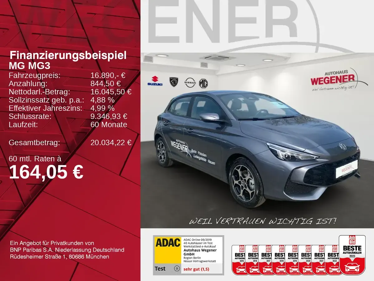Gebraucht MG MG3 Comfort 116 PS (85 kW) 2025 Hampstead grey Kleinwagen