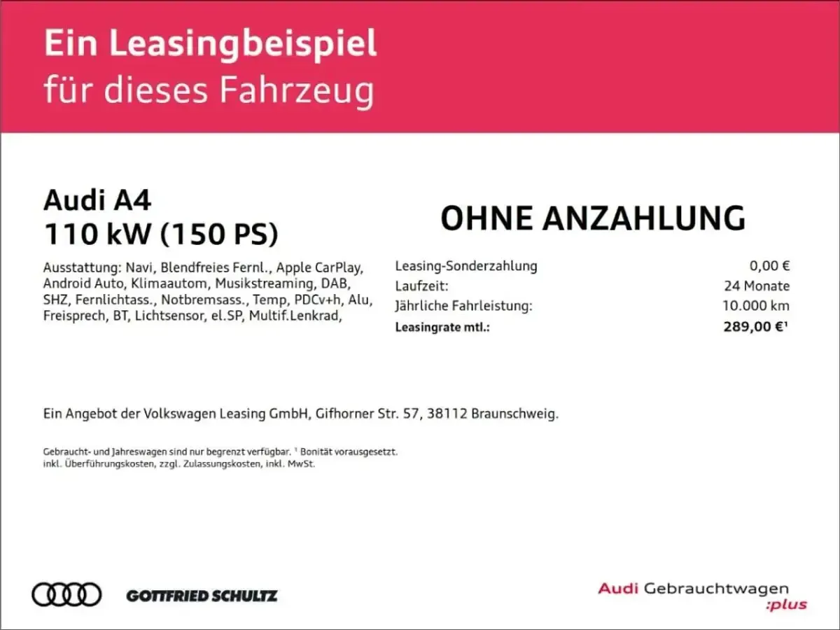 Gebraucht Audi A4 Business 150 PS (110 kW) 2022 Schwarz Kombi