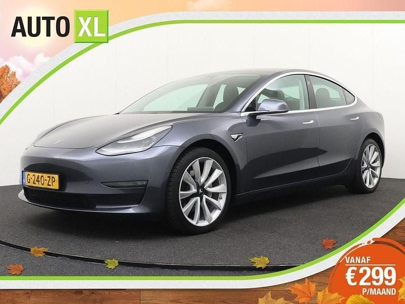 Grau Gebraucht 2019 Tesla Model 3 Long Range AWD Limousine | 27.225 € (Teuer) - Bild 1/4